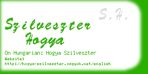 szilveszter hogya business card